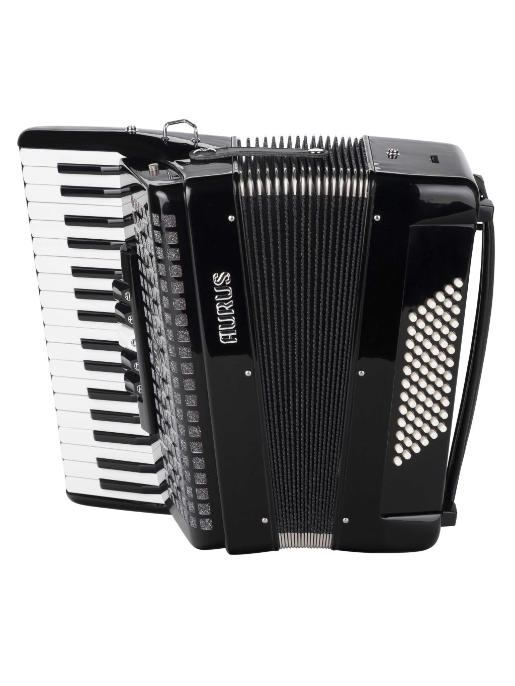 Аккордеон 34/72/5, черный, с футляром, Aurus JH2022-BLACK