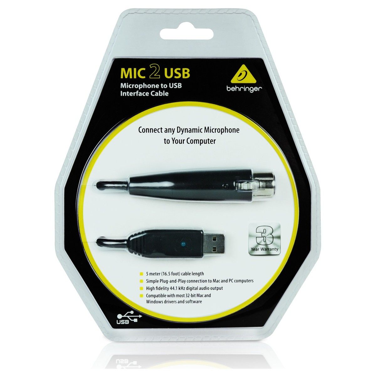 Мобильный аудиоинтерфейс BEHRINGER MIC 2 USB