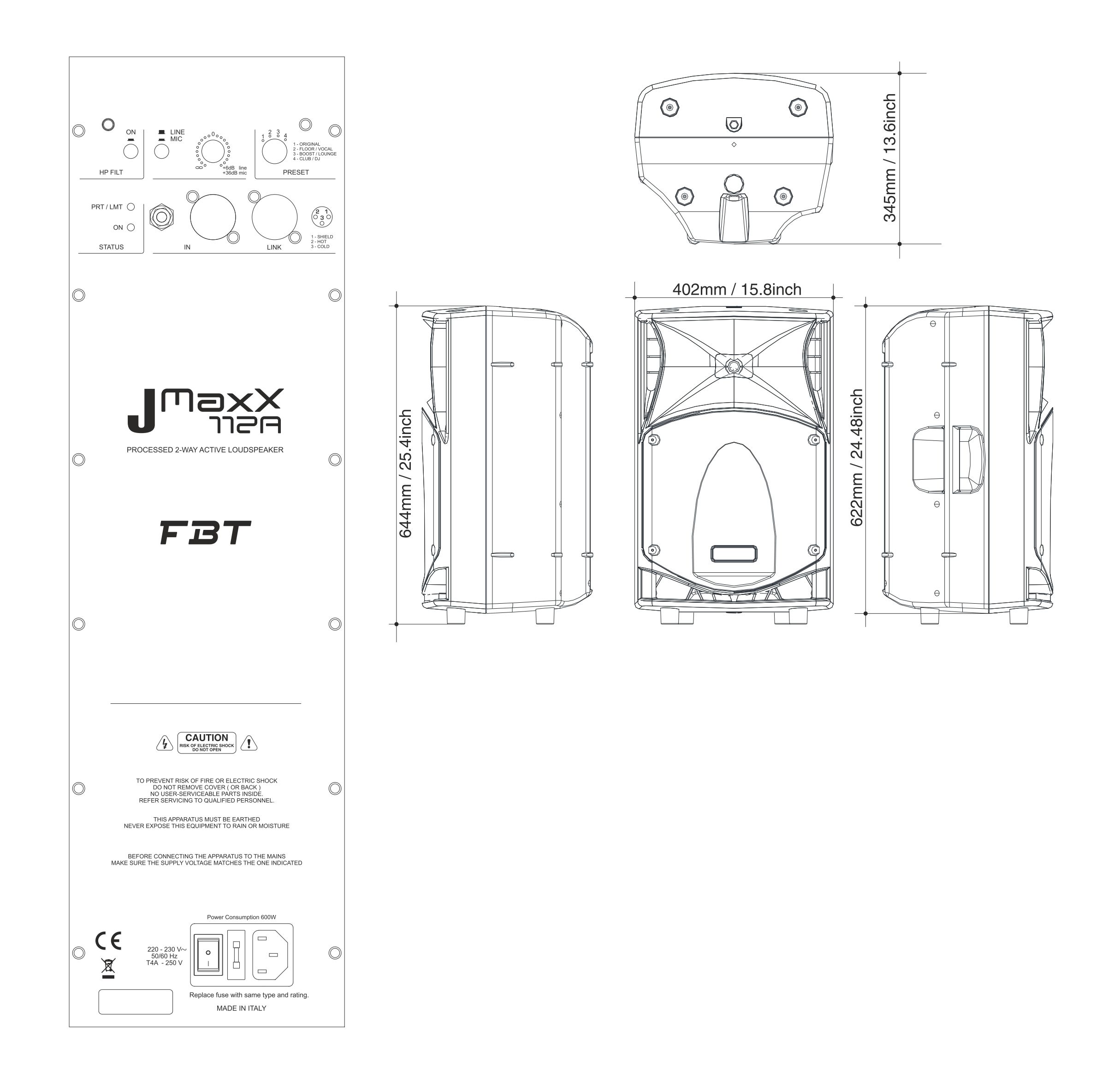 Активная акустическая система FBT JMAXX 112A