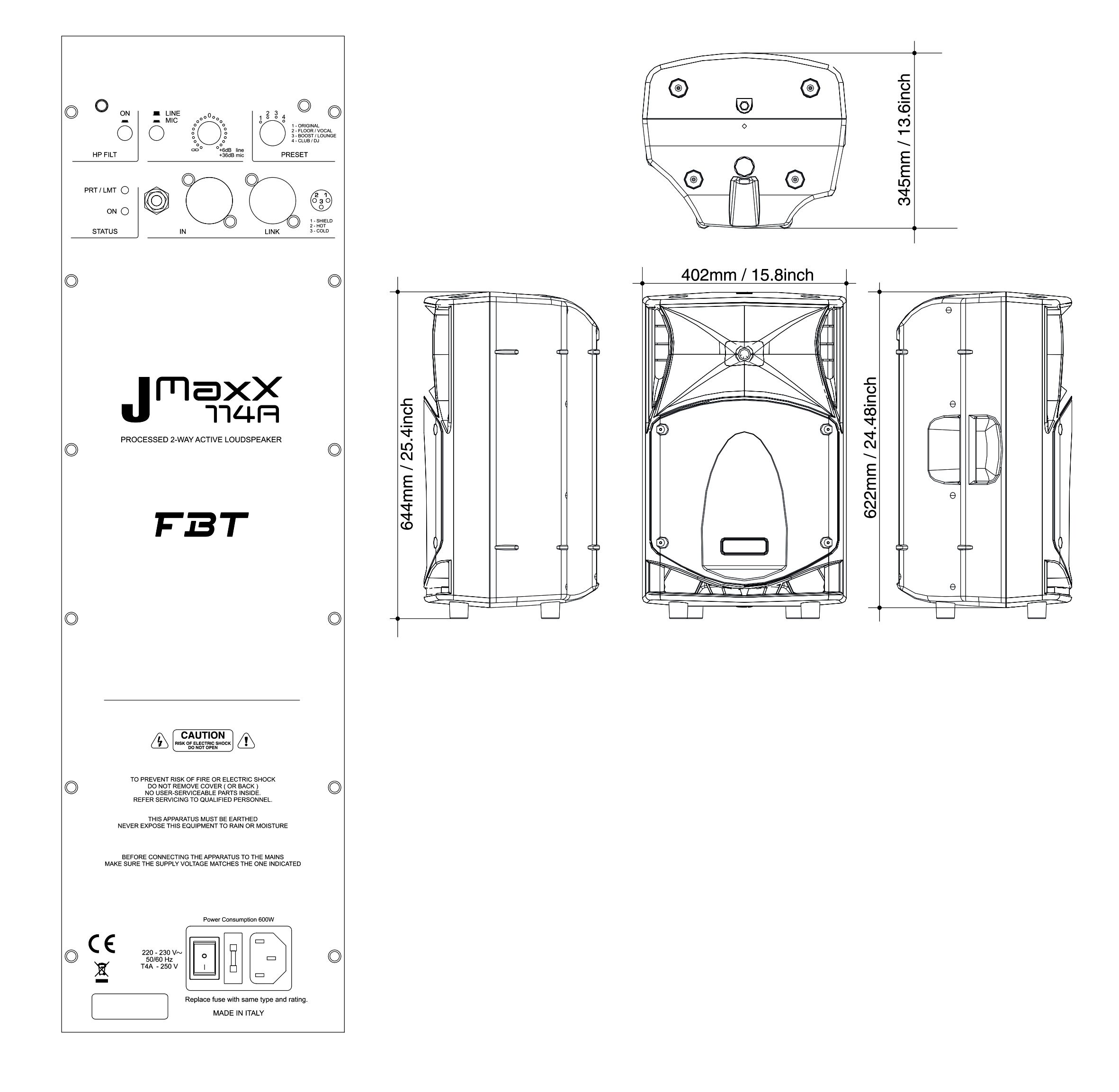 Активная акустическая система FBT JMAXX 114A
