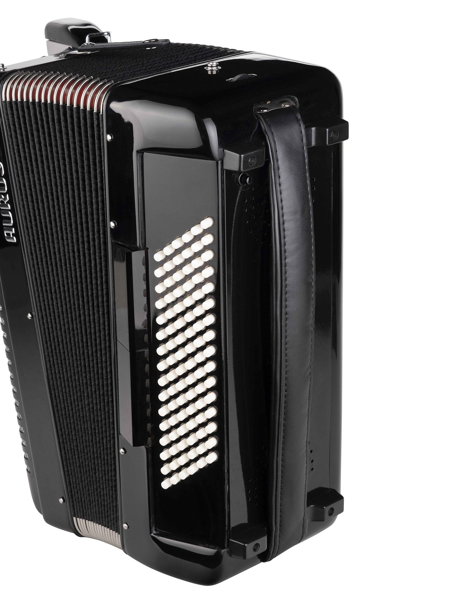 Аккордеон 37/96/7+2, черный, с футляром, Aurus JH2017D-BLACK